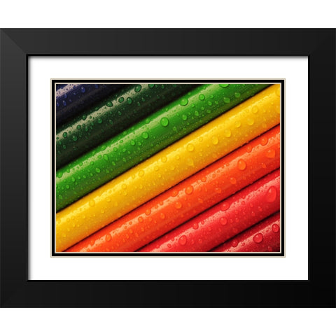 Abstract 6 Black Modern Wood Framed Art Print with Double Matting by Lee, Rachel