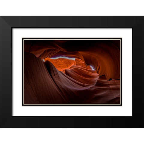 Antelope Canyon 7 Black Modern Wood Framed Art Print with Double Matting by Lee, Rachel