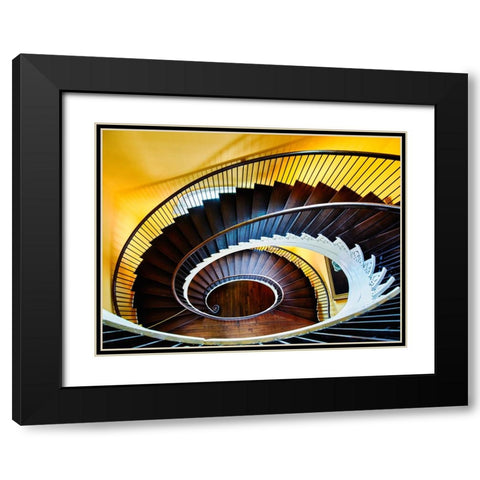 Architectural 7 Black Modern Wood Framed Art Print with Double Matting by Lee, Rachel