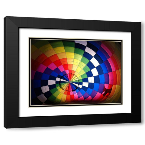Balloon 1 Black Modern Wood Framed Art Print with Double Matting by Lee, Rachel