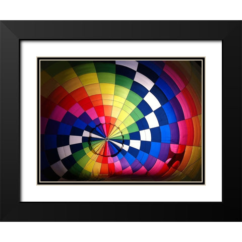 Balloon 1 Black Modern Wood Framed Art Print with Double Matting by Lee, Rachel