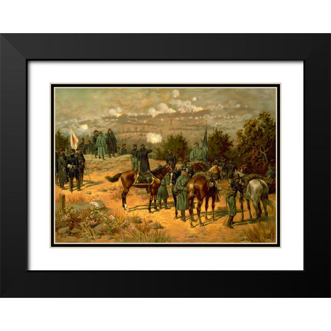 Battle of Chattanooga Drawing 2 Black Modern Wood Framed Art Print with Double Matting by Lee, Rachel