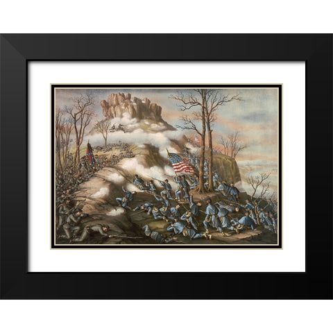 Battle of Chattanooga Drawing 4 Black Modern Wood Framed Art Print with Double Matting by Lee, Rachel