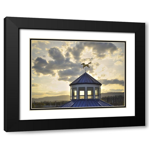 Carousel Last Light Black Modern Wood Framed Art Print with Double Matting by Lee, Rachel