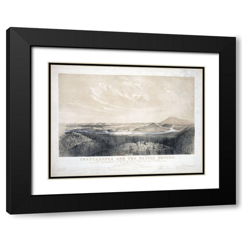 Chattanooga and the Battleground Black Modern Wood Framed Art Print with Double Matting by Lee, Rachel