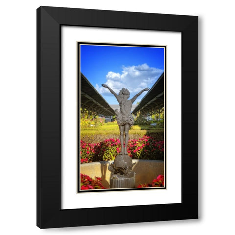 Choo Choo Pixie Black Modern Wood Framed Art Print with Double Matting by Lee, Rachel