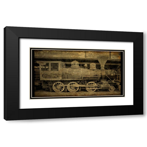 Choo Choo Train Old Photo Black Modern Wood Framed Art Print with Double Matting by Lee, Rachel