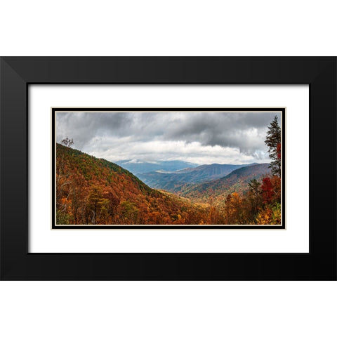 Cool Springs Overlook 2 Black Modern Wood Framed Art Print with Double Matting by Lee, Rachel