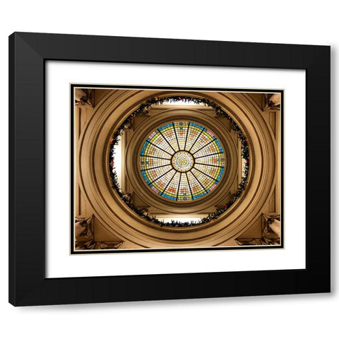 Courthouse Dome Black Modern Wood Framed Art Print with Double Matting by Lee, Rachel