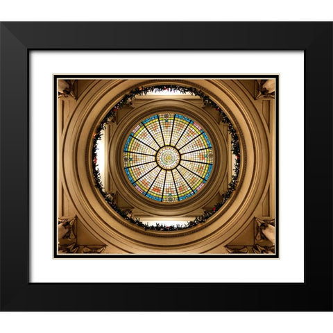 Courthouse Dome Black Modern Wood Framed Art Print with Double Matting by Lee, Rachel