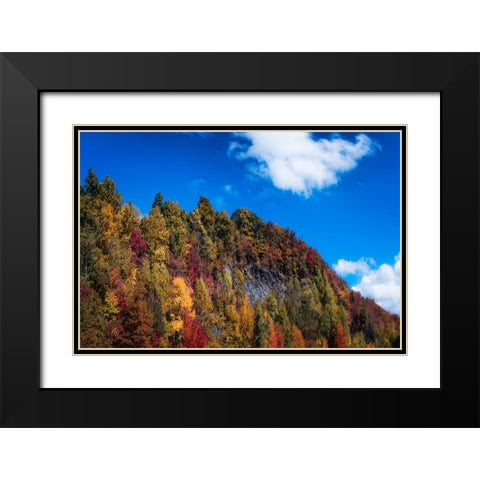 Fall Ridge Black Modern Wood Framed Art Print with Double Matting by Lee, Rachel