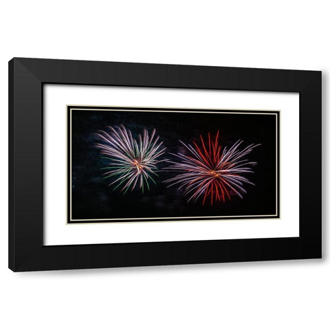 Fireworks 1 Black Modern Wood Framed Art Print with Double Matting by Lee, Rachel