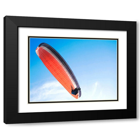 Hang Gliding Black Modern Wood Framed Art Print with Double Matting by Lee, Rachel