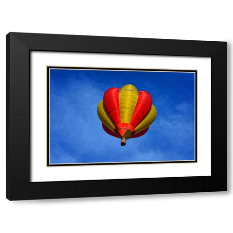 Hot Air Balloon 1 Black Modern Wood Framed Art Print with Double Matting by Lee, Rachel