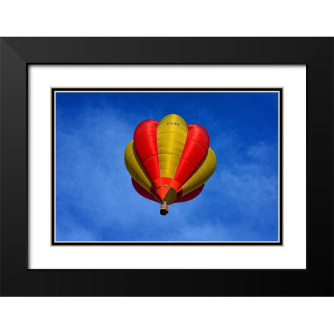 Hot Air Balloon 1 Black Modern Wood Framed Art Print with Double Matting by Lee, Rachel