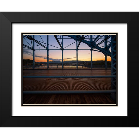 Market Bridge Afternoon 1 Black Modern Wood Framed Art Print with Double Matting by Lee, Rachel