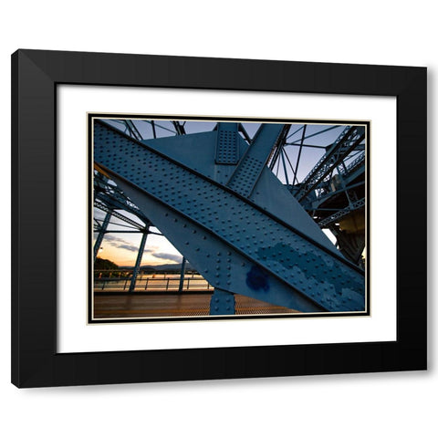 Market Bridge Afternoon 2 Black Modern Wood Framed Art Print with Double Matting by Lee, Rachel