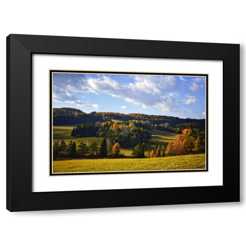 Mountain View 13 Black Modern Wood Framed Art Print with Double Matting by Lee, Rachel