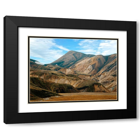 Mountain View 55 Black Modern Wood Framed Art Print with Double Matting by Lee, Rachel