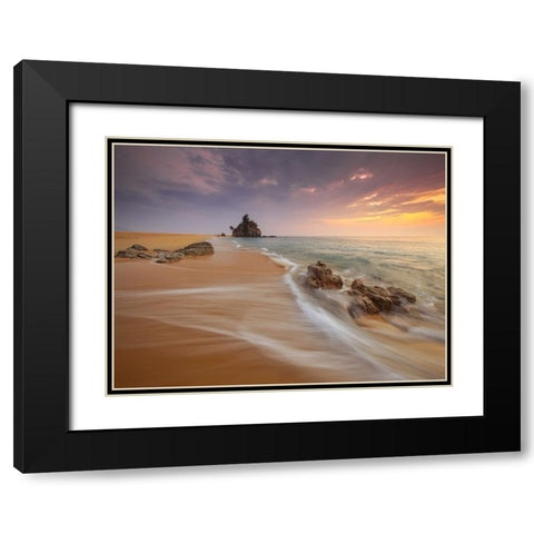 Ocean 4 Black Modern Wood Framed Art Print with Double Matting by Lee, Rachel