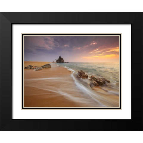 Ocean 4 Black Modern Wood Framed Art Print with Double Matting by Lee, Rachel