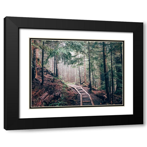 Pathway 5 Black Modern Wood Framed Art Print with Double Matting by Lee, Rachel