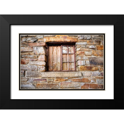 Point Park Old Window Black Modern Wood Framed Art Print with Double Matting by Lee, Rachel