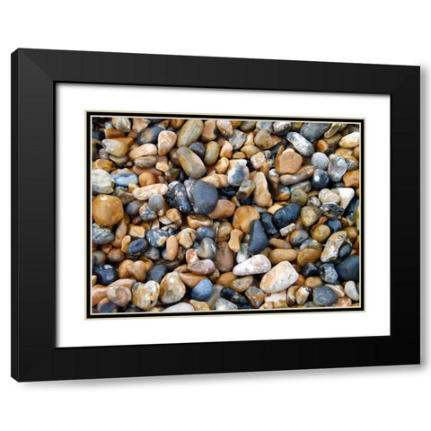 Rocks 10 Black Modern Wood Framed Art Print with Double Matting by Lee, Rachel