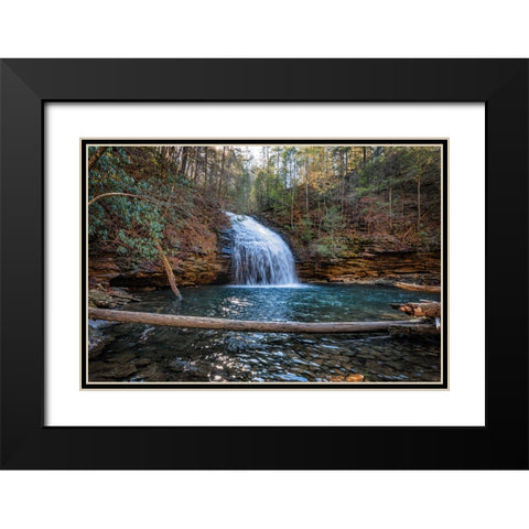 Stinging Fork Falls 2 Black Modern Wood Framed Art Print with Double Matting by Lee, Rachel