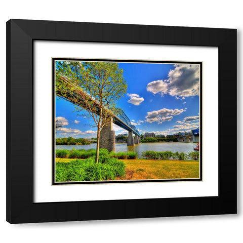 Walnut Bridge From Coolidge Horizontal Black Modern Wood Framed Art Print with Double Matting by Lee, Rachel