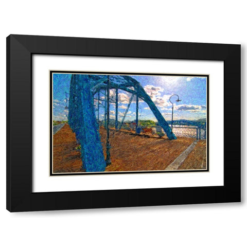 Walnut Sideview Painted Black Modern Wood Framed Art Print with Double Matting by Lee, Rachel