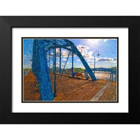 Walnut Sideview Painted Black Modern Wood Framed Art Print with Double Matting by Lee, Rachel