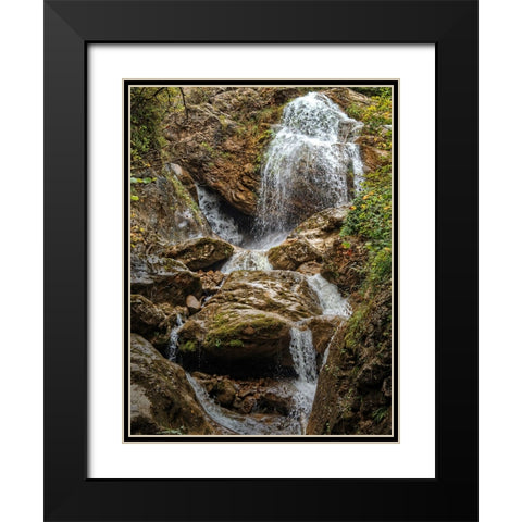 Waterfall 32 Black Modern Wood Framed Art Print with Double Matting by Lee, Rachel
