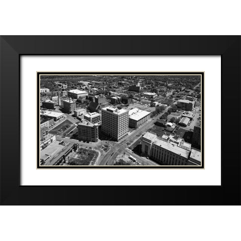 City Streets Black Modern Wood Framed Art Print with Double Matting by Malone, Will