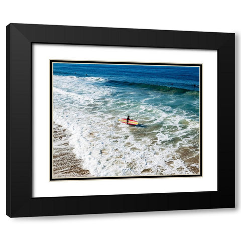 The Surfer Black Modern Wood Framed Art Print with Double Matting by Malone, Will