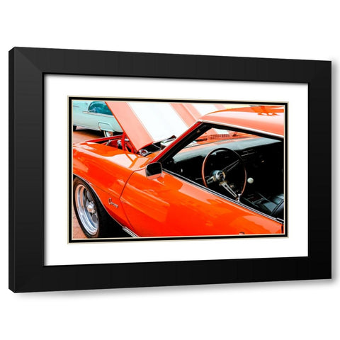Camaro Black Modern Wood Framed Art Print with Double Matting by Malone, Will