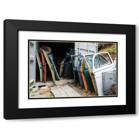Car Doors Black Modern Wood Framed Art Print with Double Matting by Malone, Will