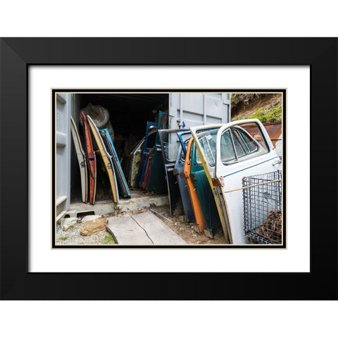 Car Doors Black Modern Wood Framed Art Print with Double Matting by Malone, Will