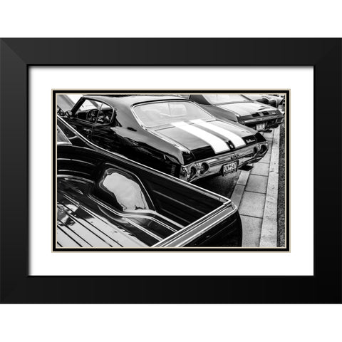 Chevelle BW Black Modern Wood Framed Art Print with Double Matting by Malone, Will