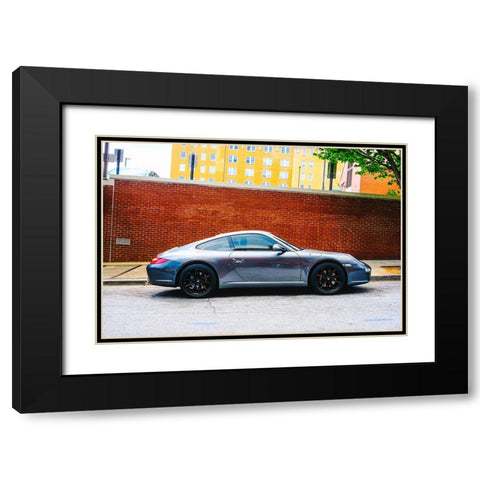 Crooked Porche Black Modern Wood Framed Art Print with Double Matting by Malone, Will