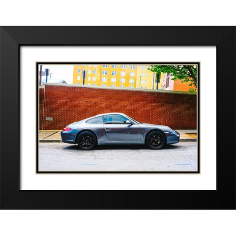 Crooked Porche Black Modern Wood Framed Art Print with Double Matting by Malone, Will