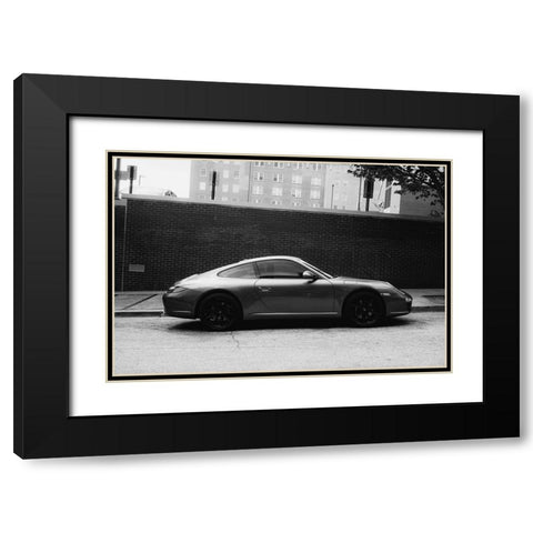 Crooked Porche BW Black Modern Wood Framed Art Print with Double Matting by Malone, Will
