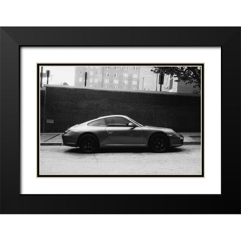 Crooked Porche BW Black Modern Wood Framed Art Print with Double Matting by Malone, Will