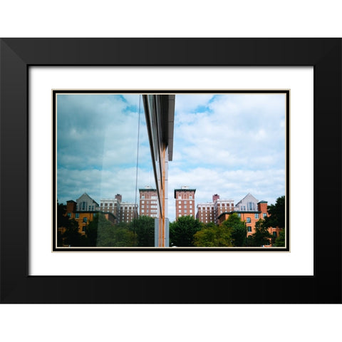 Reflection City Black Modern Wood Framed Art Print with Double Matting by Malone, Will