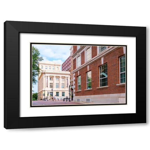 Summer Walk Black Modern Wood Framed Art Print with Double Matting by Malone, Will