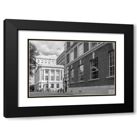 Summer Walk BW Black Modern Wood Framed Art Print with Double Matting by Malone, Will