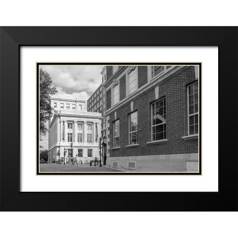 Summer Walk BW Black Modern Wood Framed Art Print with Double Matting by Malone, Will