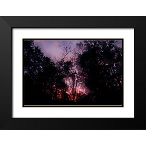 Sunset 2 Black Modern Wood Framed Art Print with Double Matting by Malone, Will