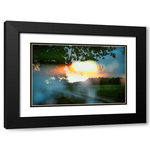 Sunset 3 Black Modern Wood Framed Art Print with Double Matting by Malone, Will