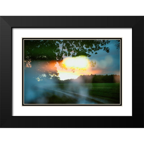 Sunset 3 Black Modern Wood Framed Art Print with Double Matting by Malone, Will